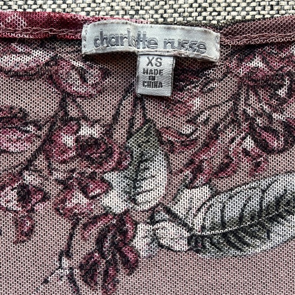 Y2K Vintage Sheer “Night Garden” Floral Top, Circa 2005 - Picture 5 of 16